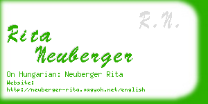 rita neuberger business card